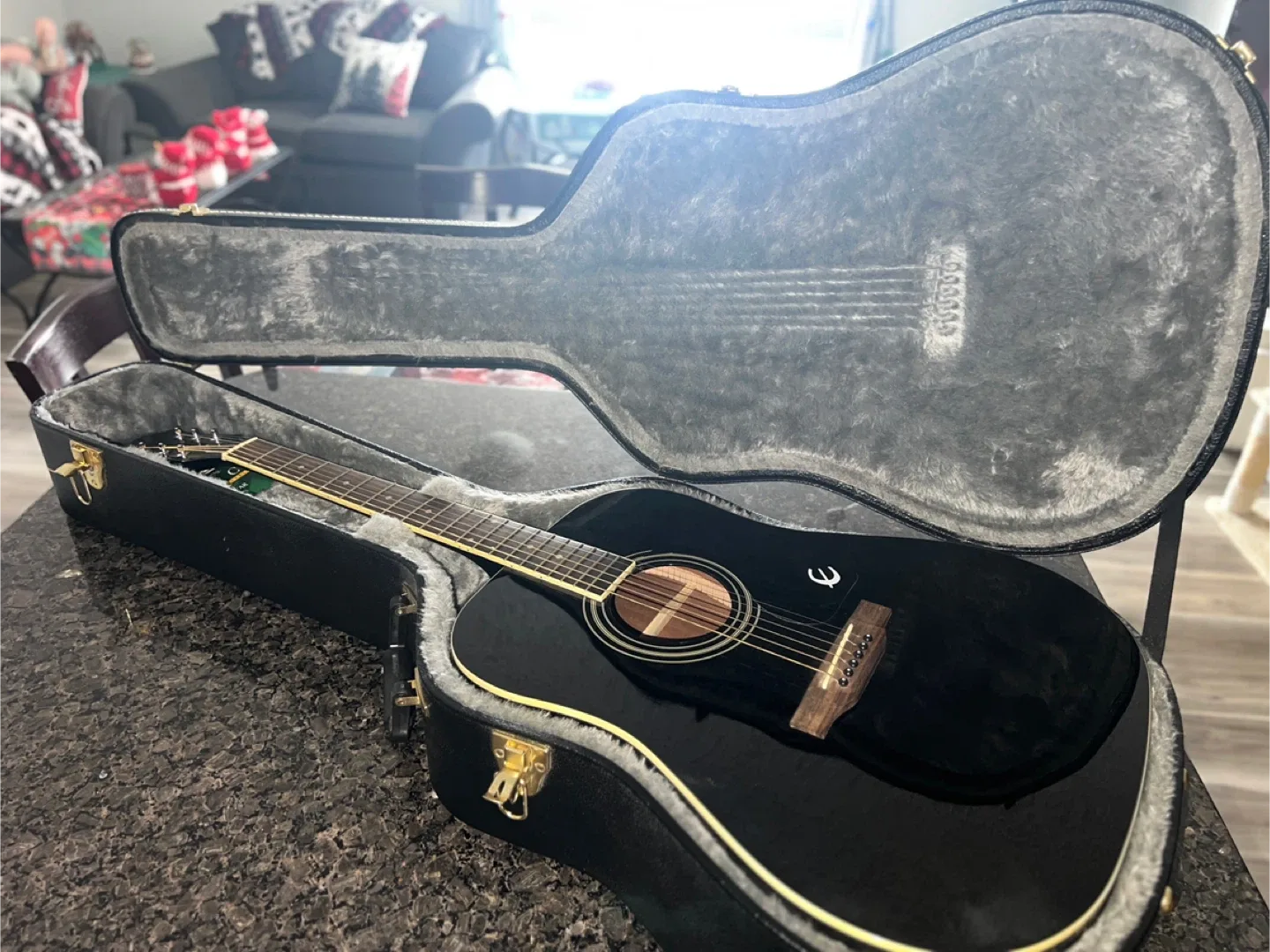 Epiphone Songmaker DR-100 Acoustic Guitar (Ebony Black)