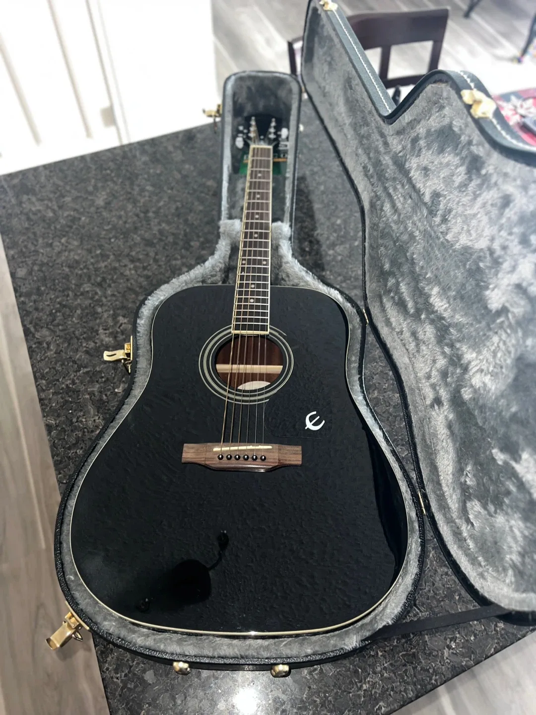 Epiphone Songmaker DR-100 Acoustic Guitar (Ebony Black) image indicator(2)