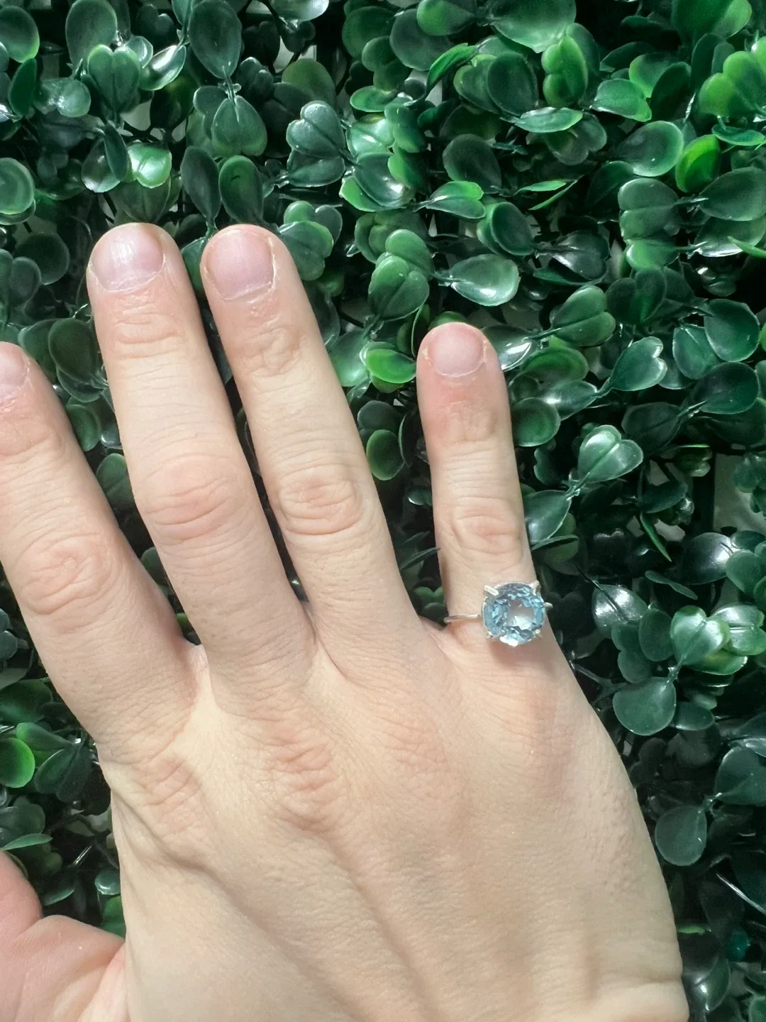 Handmade Blue Topaz Gemstone Ring