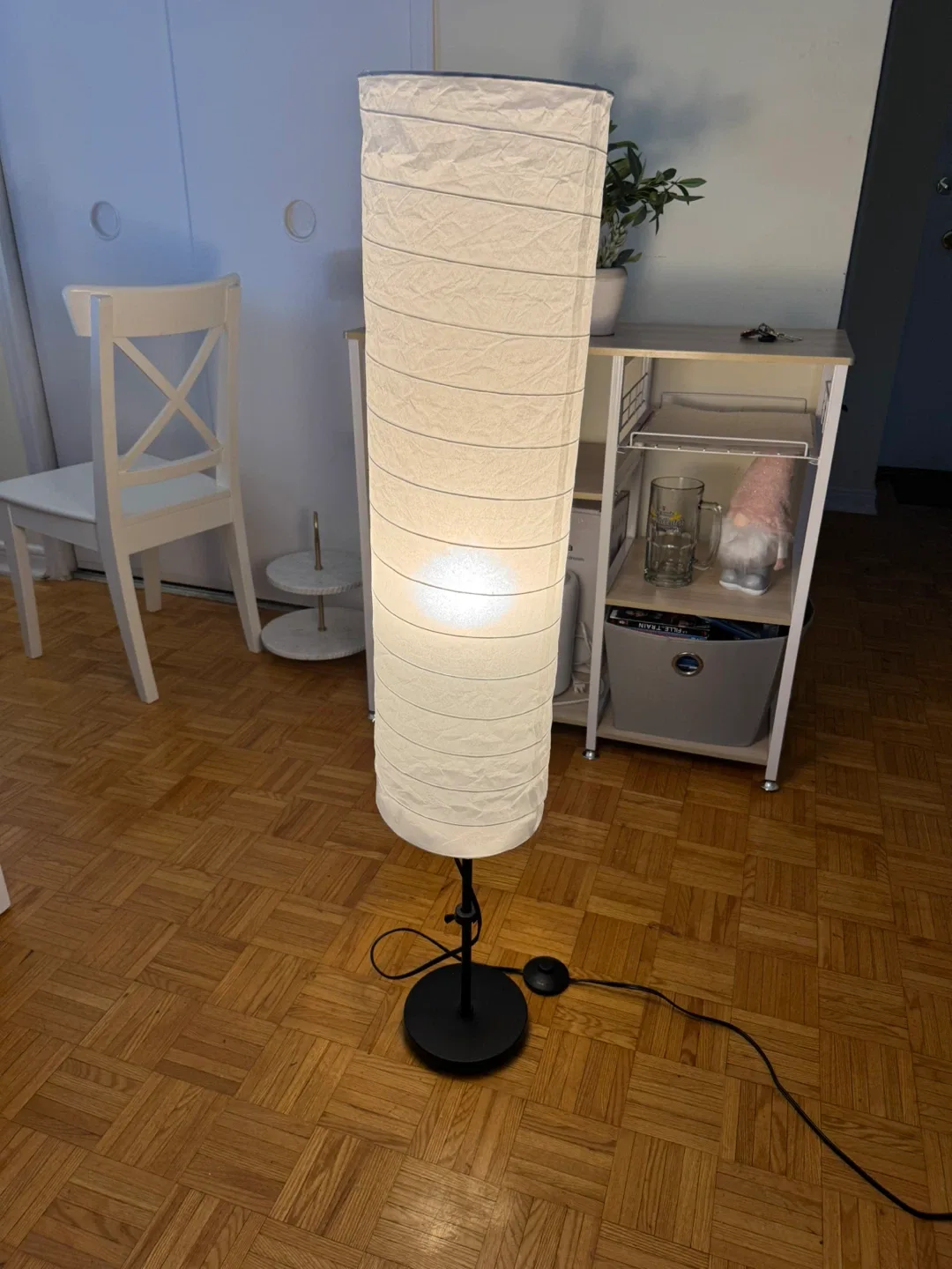 Rice Paper Floor Lamp with Foot Switch