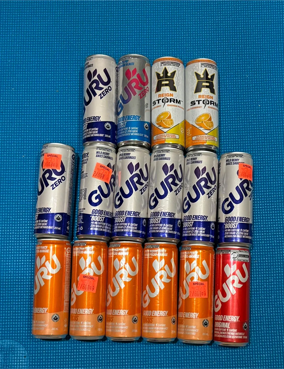 Guru & Reign Energy Drinks - Variety Pack