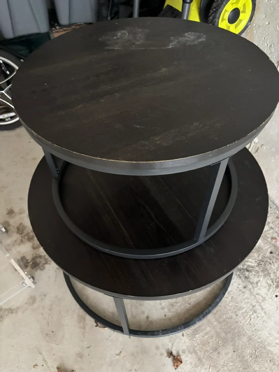 Round Black Nesting Coffee Table image indicator(2)