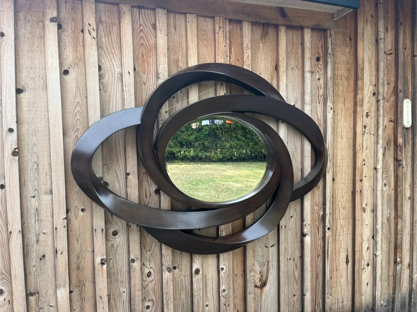 Unique Brown Wooden Framed Mirror