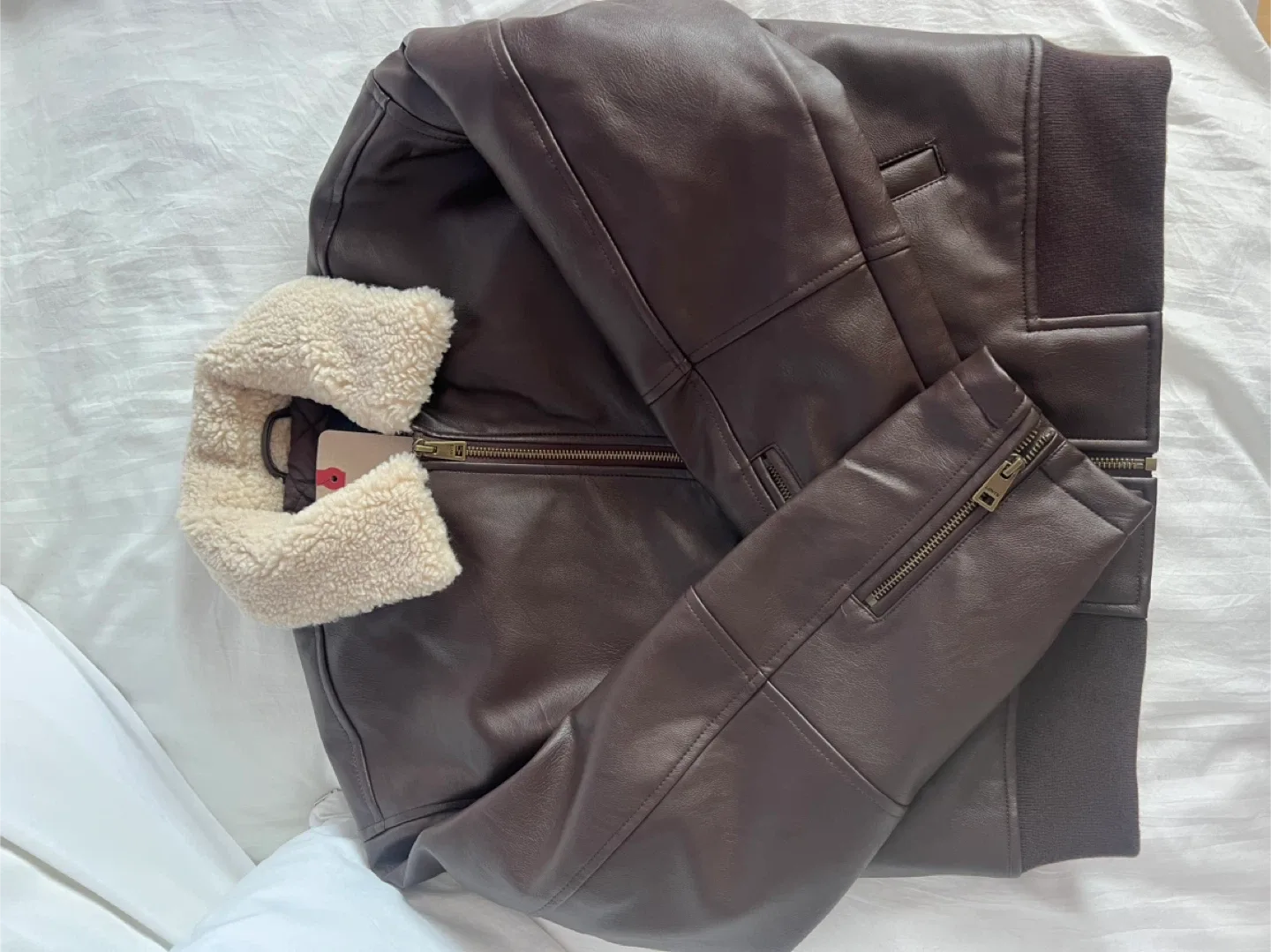 Levi's Faux Leather Bomber Jacket Size S