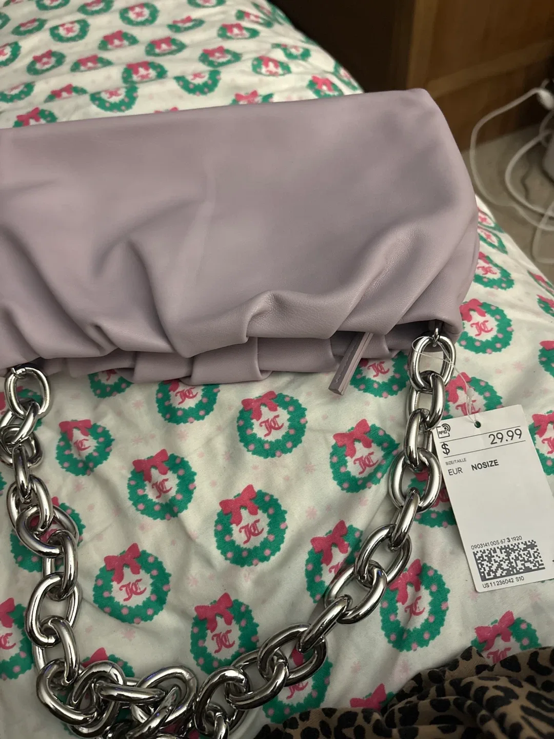 H&M Lilac Ruched Chain Bag - Like New!