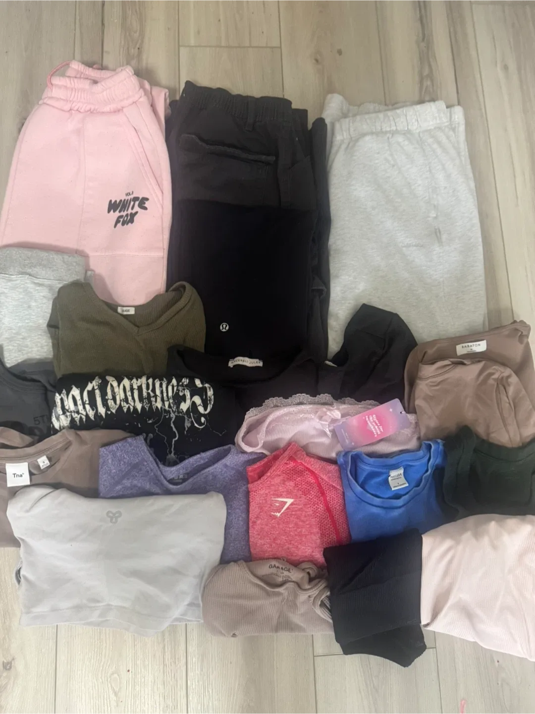 Assorted Women's Clothing - Babaton, Gymshark, TNA