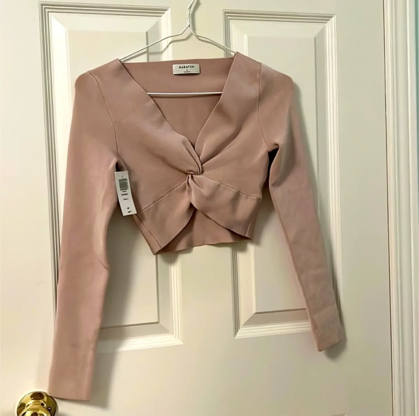 Babaton Twist-Front Long Sleeve Top