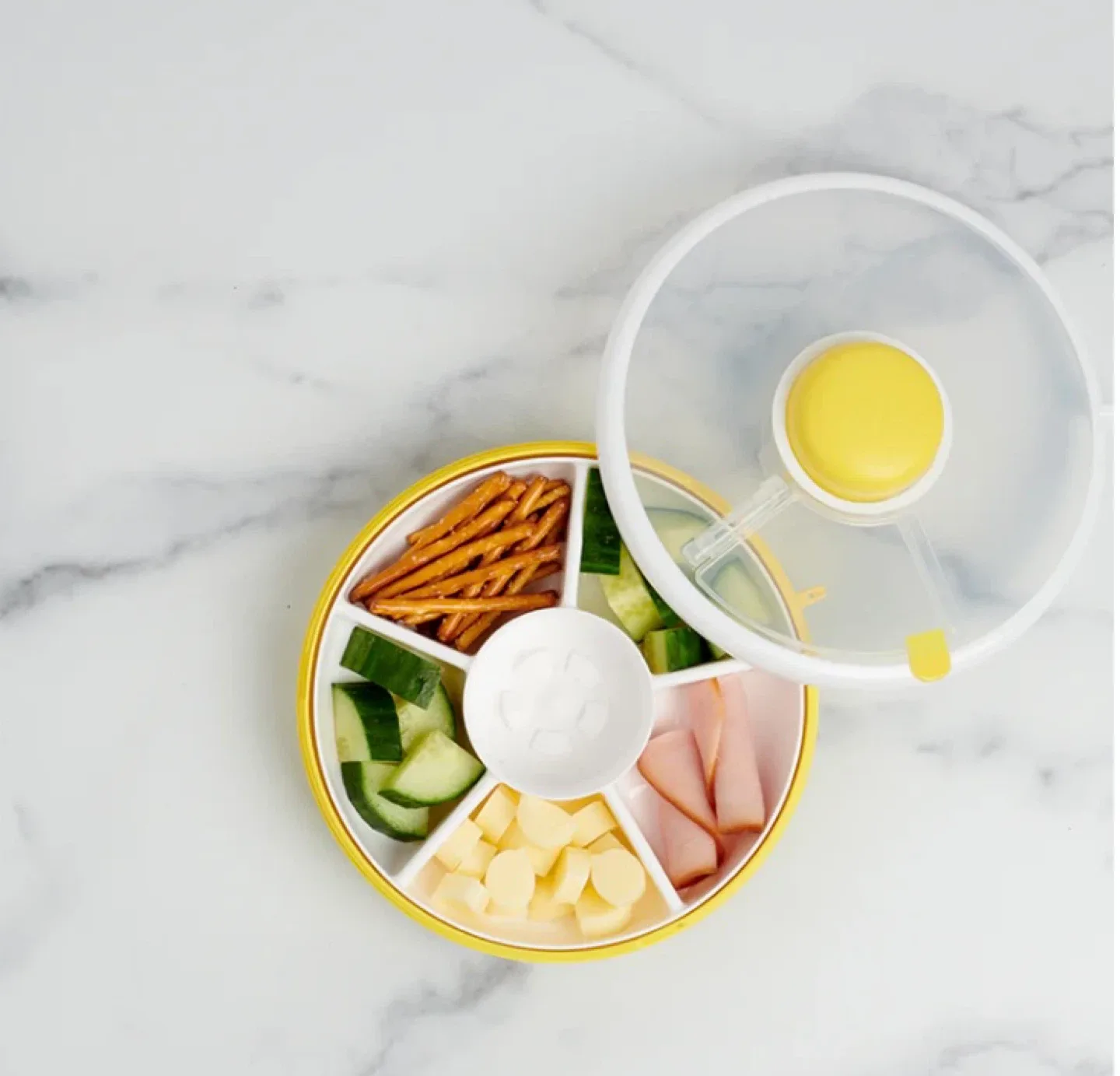 New GoBe Snack Spinner Flip Small Lemon Yellow image indicator(3)