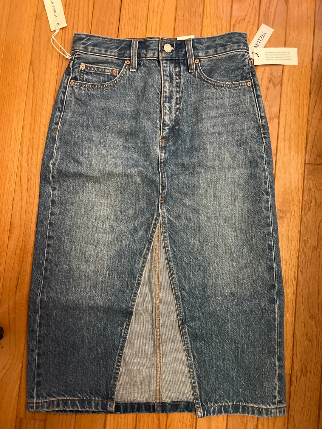 Aritzia Denim Midi Skirt image indicator(2)