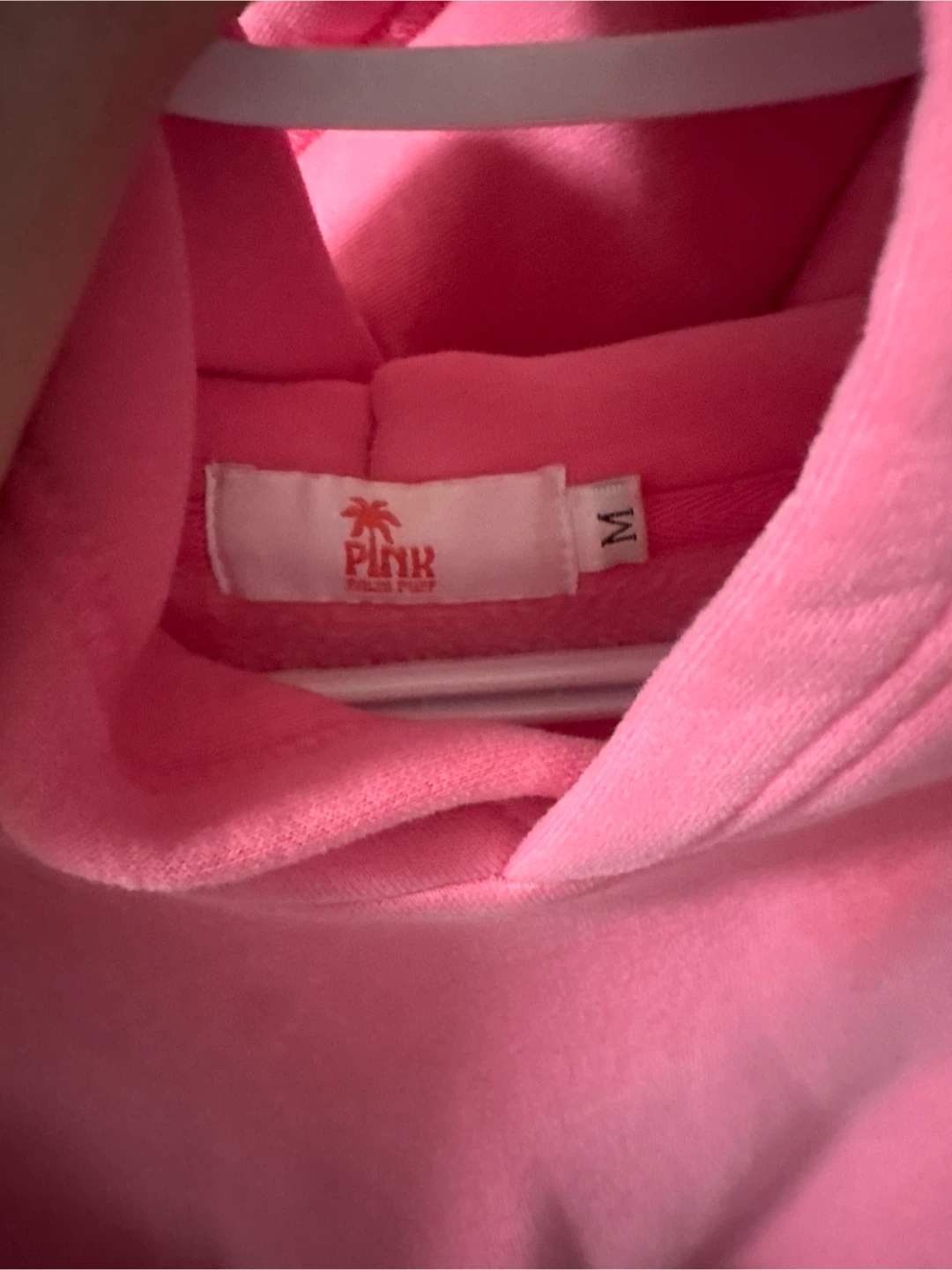 Pink Palm Puff Pink Hoodie - Size M - photo 3