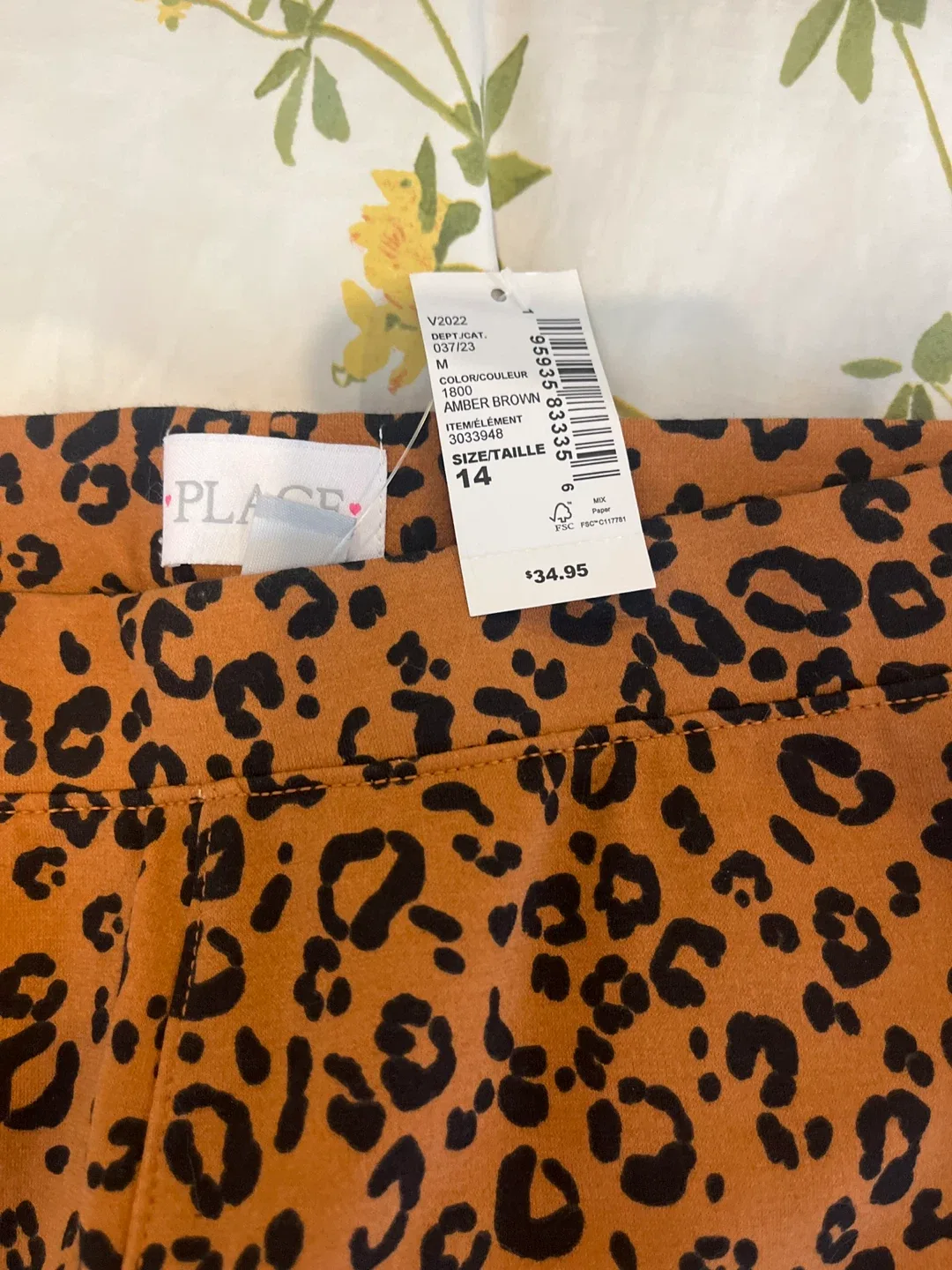 The Children's Place Brown Leopard Leggings - Size 14 image indicator(2)