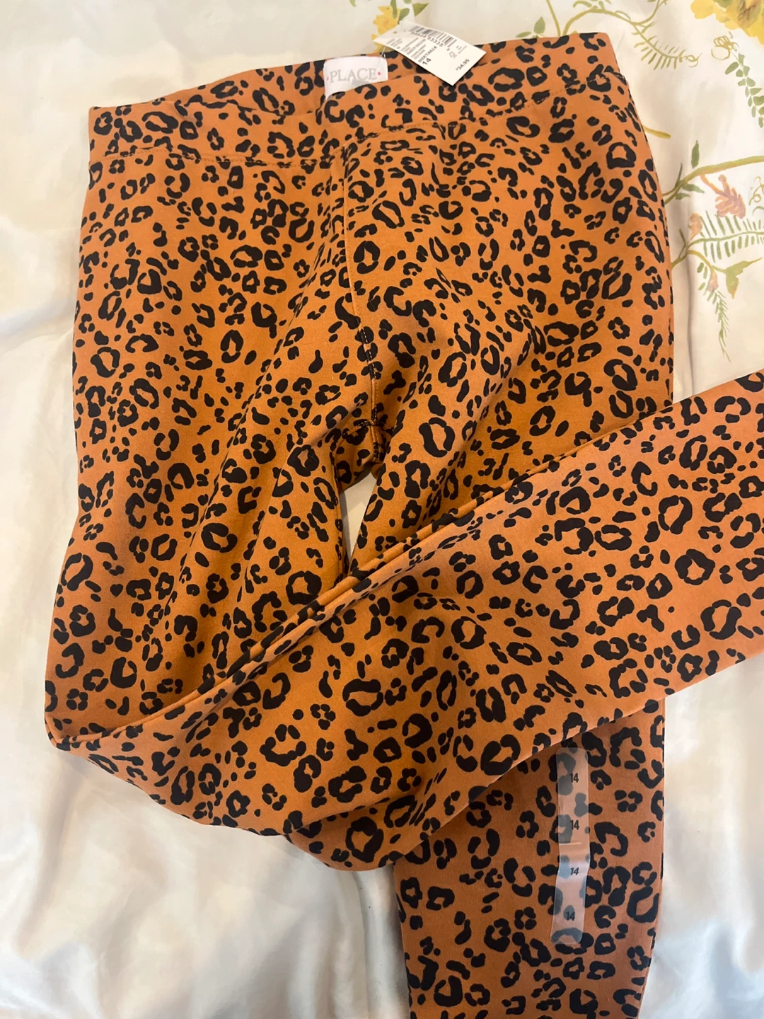 The Children's Place Brown Leopard Leggings - Size 14