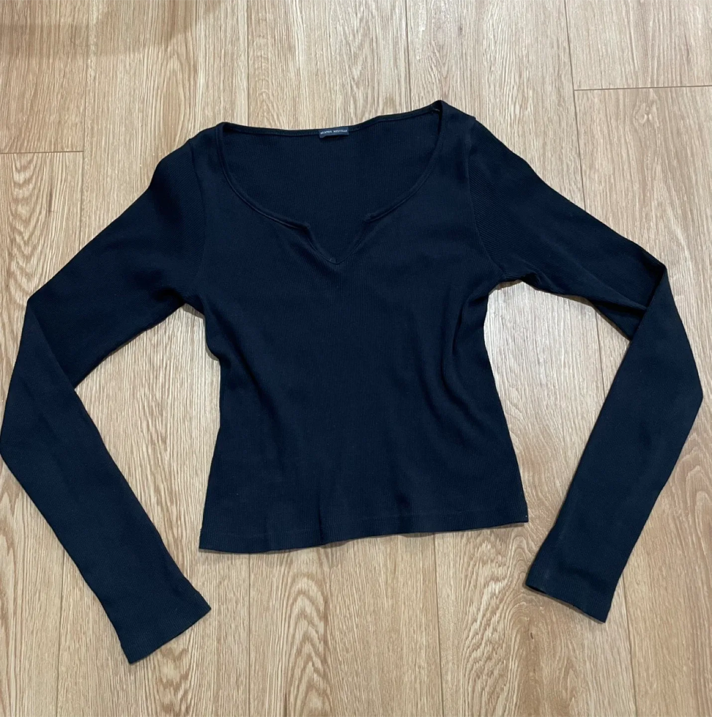 Brandy Melville Long Sleeve Top navy