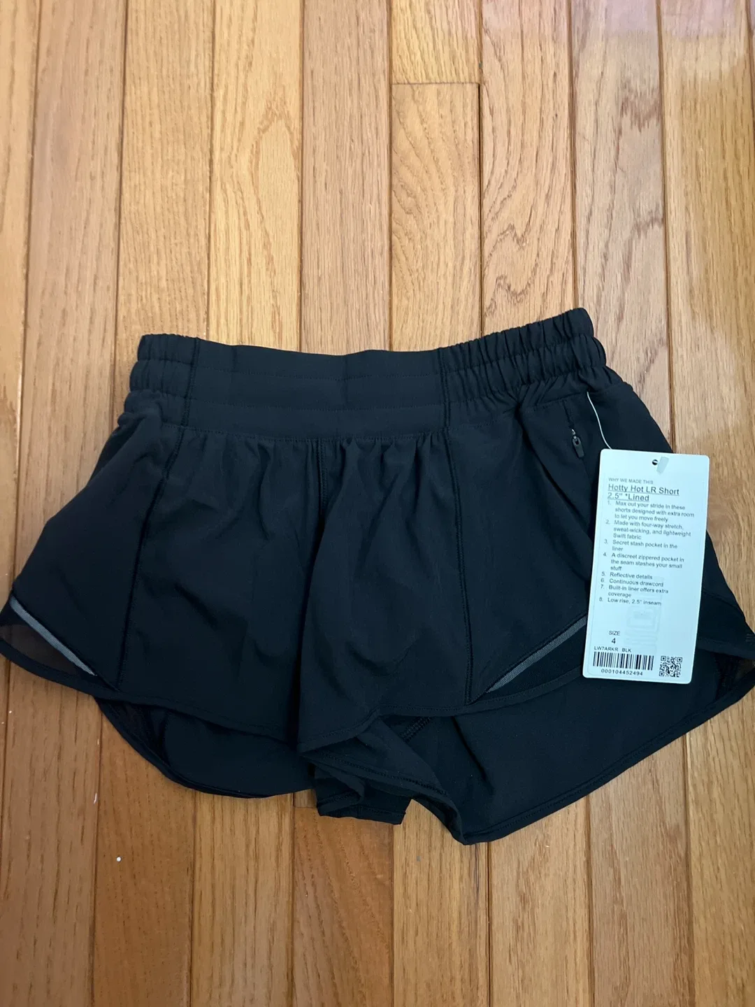 New Lululemon Black Running Shorts
