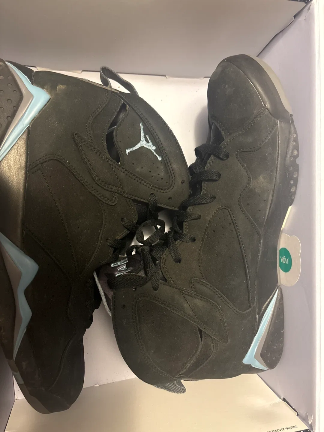 Air Jordan 7 Retro Black/Sky Blue Size 12