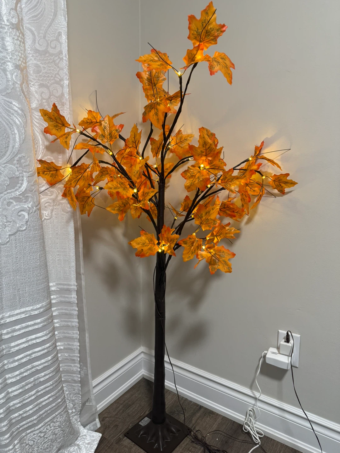 Maple Leaf Tree with Lights