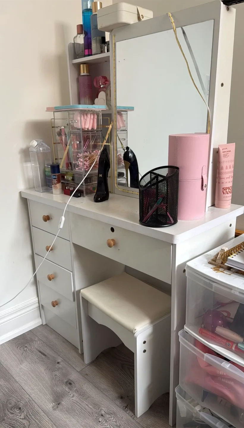 White Vanity Makeup Table image indicator(3)