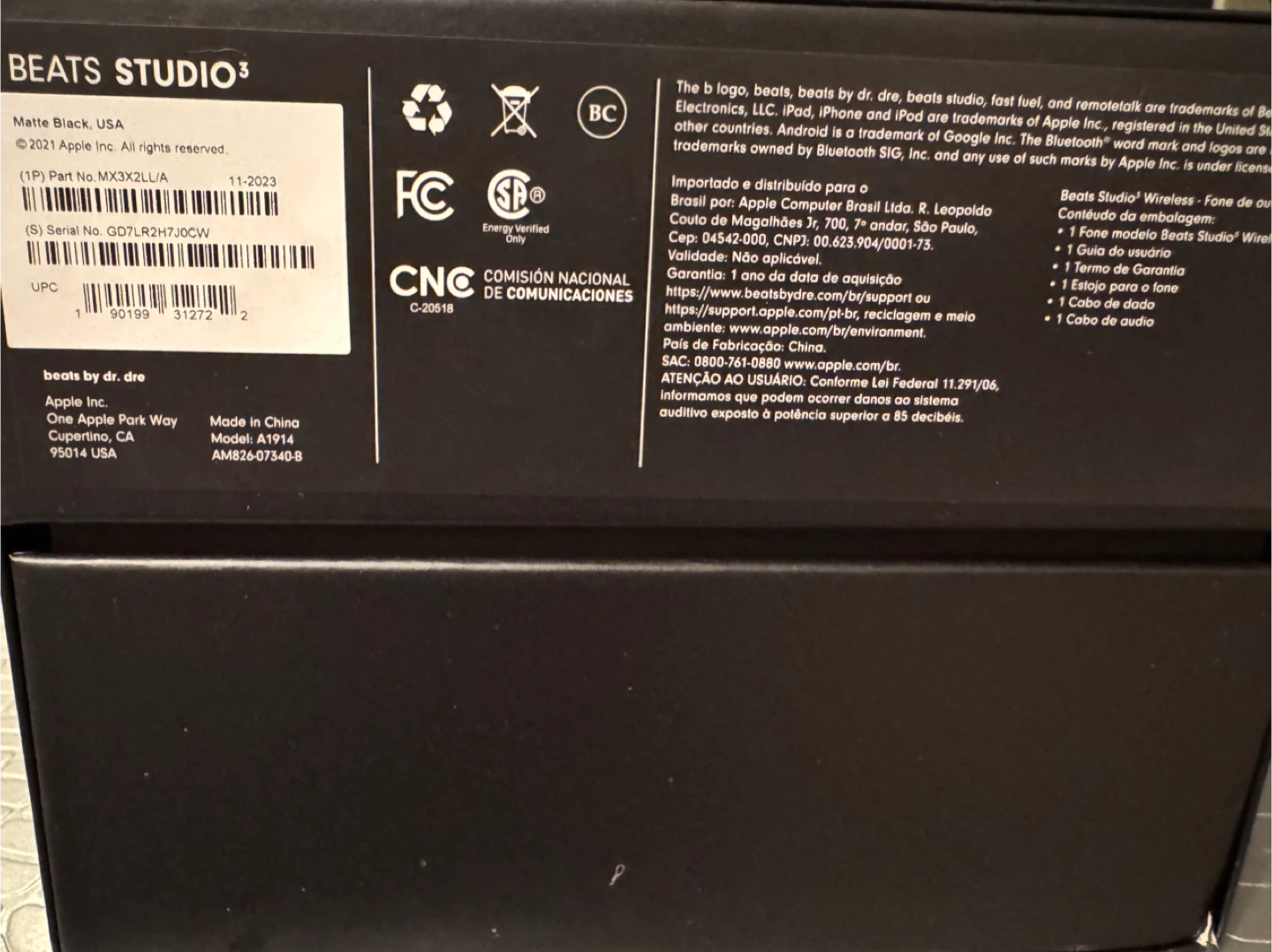 Beats Studio3 Wireless Headphones - Matte Black, New - photo 2