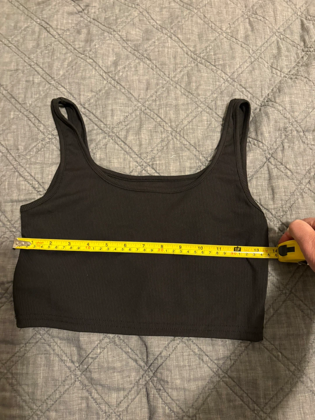 Black Ribbed Tank Top - Size L - photo 2