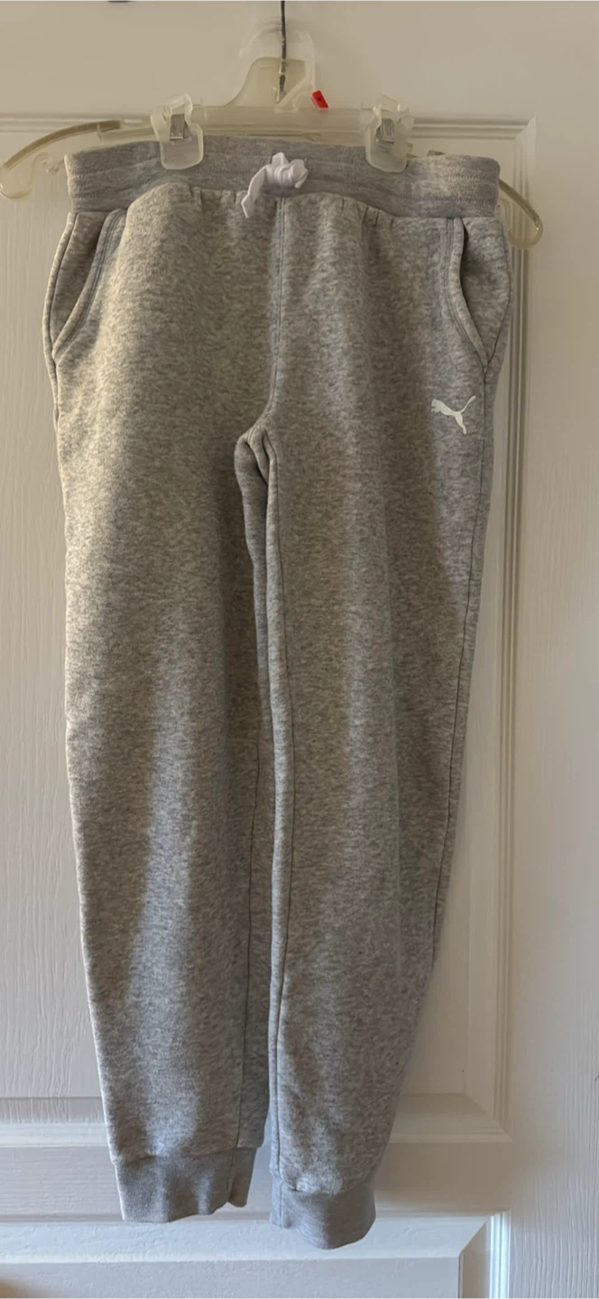 New Girls Puma Grey Jogger Pants size 14-16