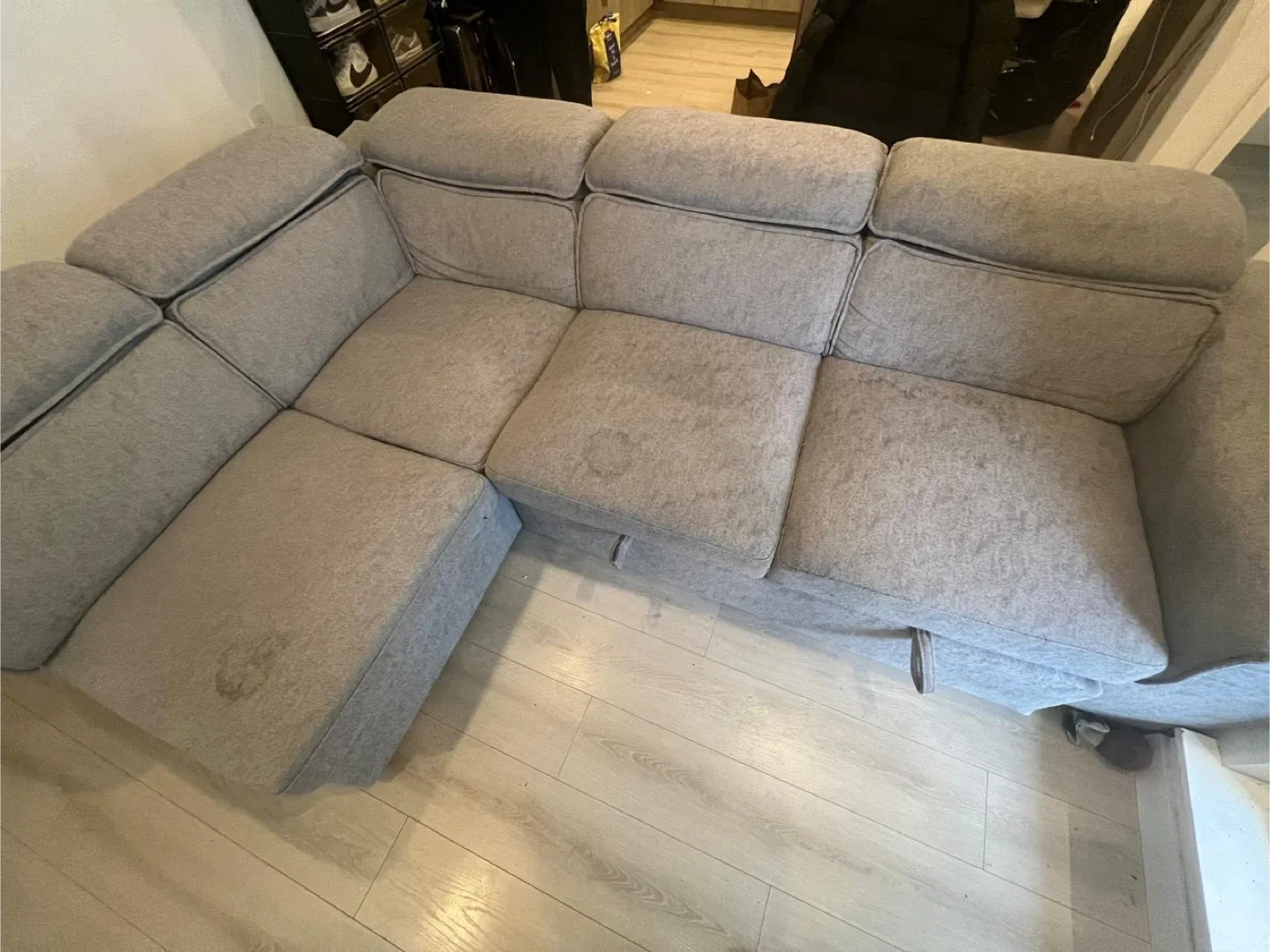 Grey Sectional Sofa bed image indicator(2)