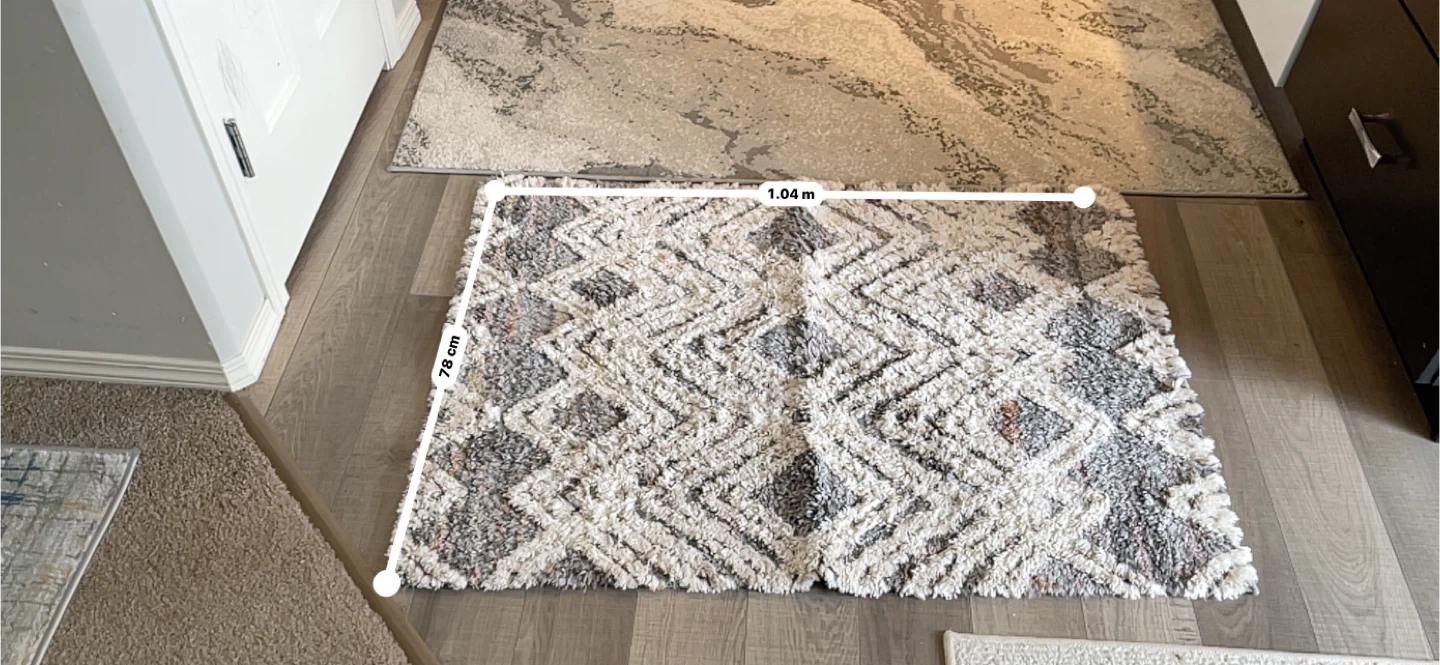 Patterned Area Rug - 1.04m x 78cm