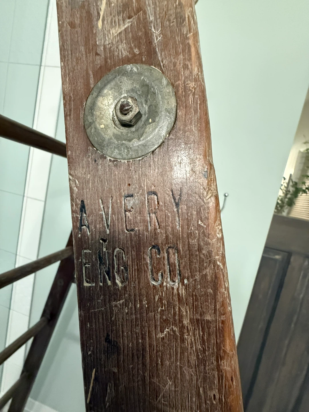 Repurposed antique wood ladder - photo 4