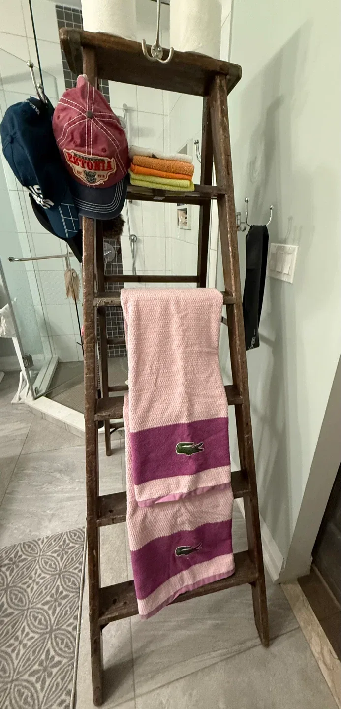 Repurposed antique wood ladder image indicator(7)