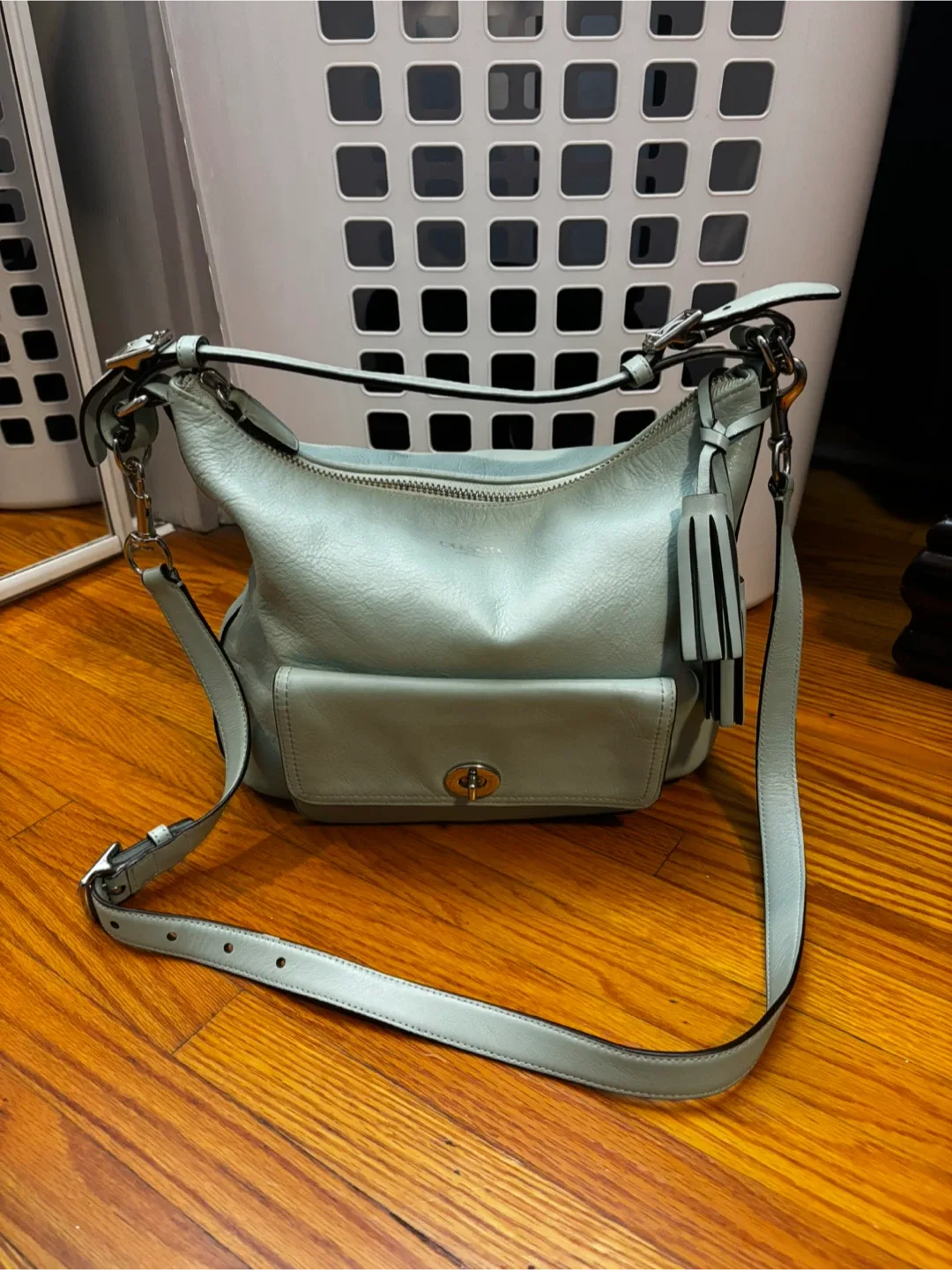 Coach Leather Bag - Light Teal