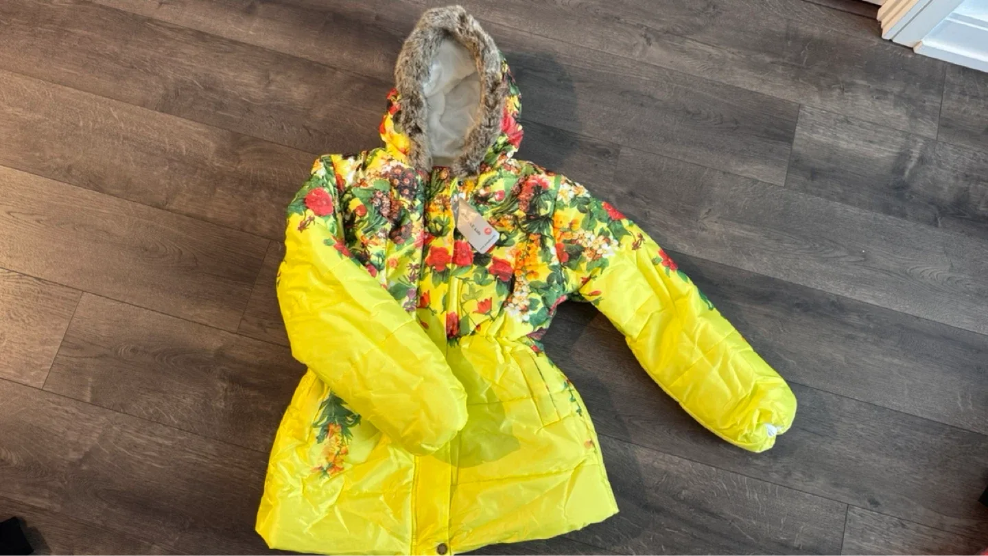 Jomake Kids Floral Puffer Jacket - Size 150