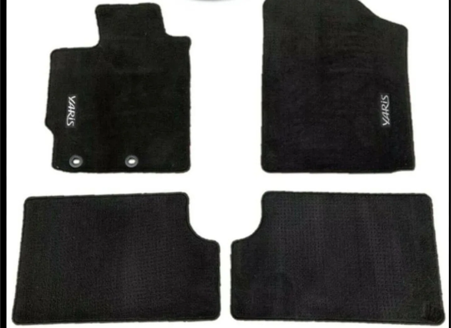 Toyota Yaris Black Floor Mats - Full Set