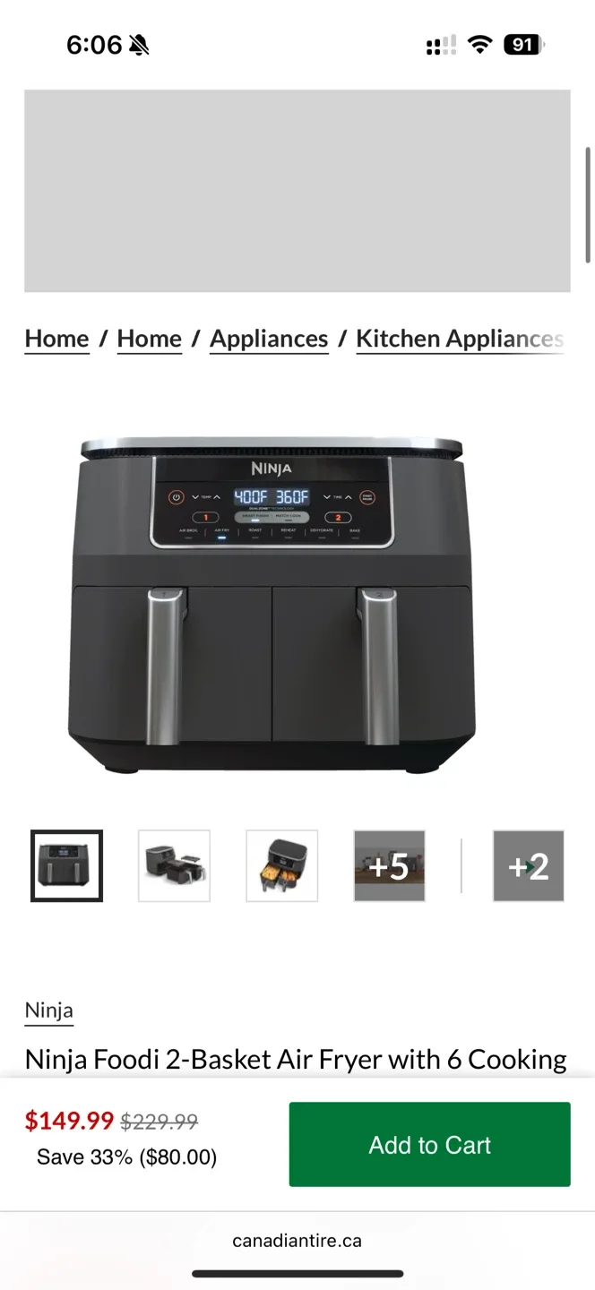 Ninja Foodi 2-Basket Air Fryer image indicator(4)