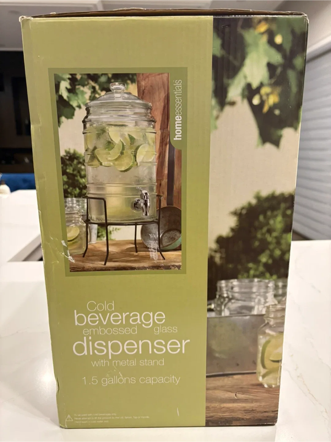 Home Essentials 1.5 Gallon Beverage Dispenser - New