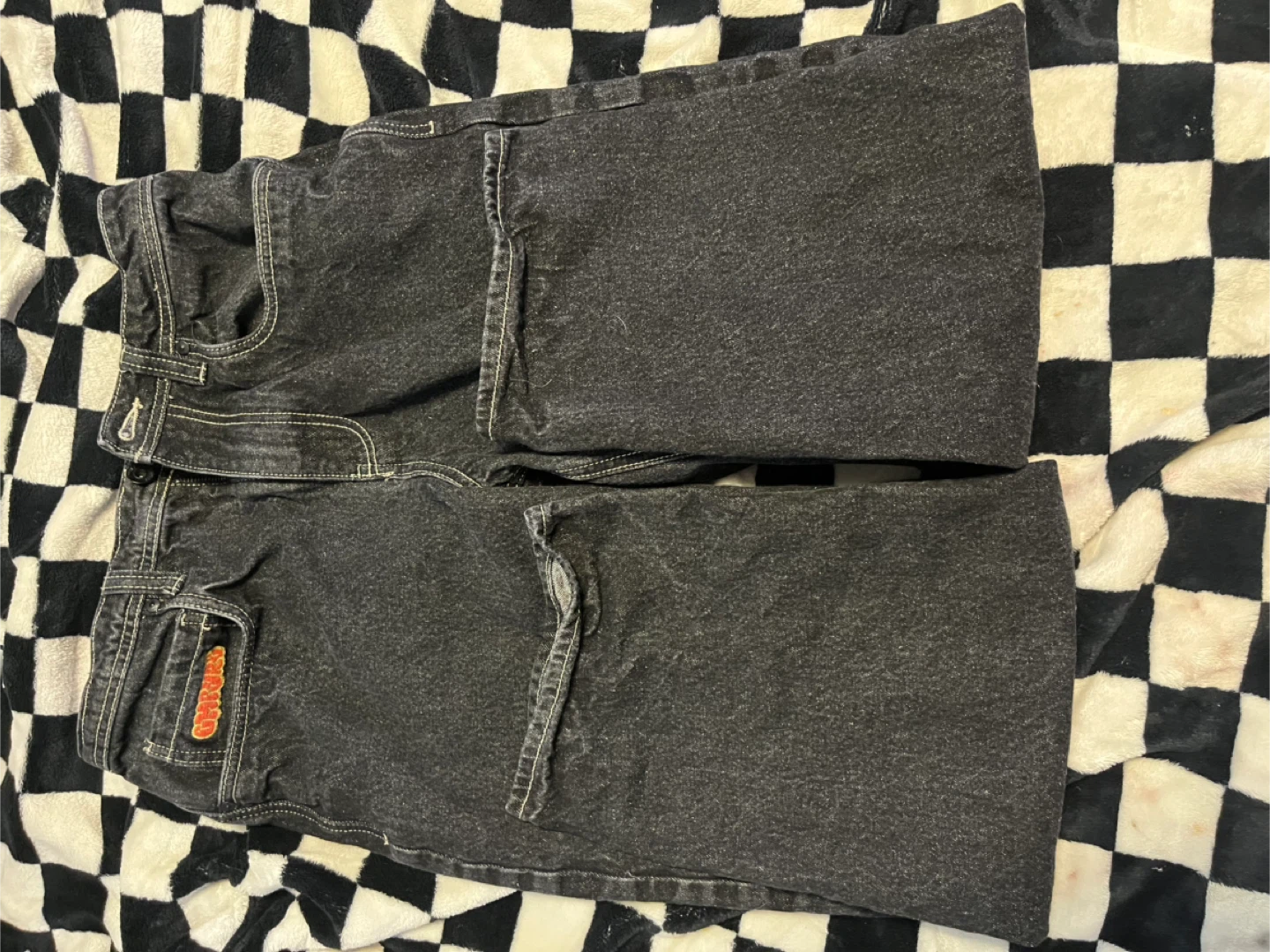 Empyre Black Denim Jeans - Size 30 WHITE STITCHING - photo 2