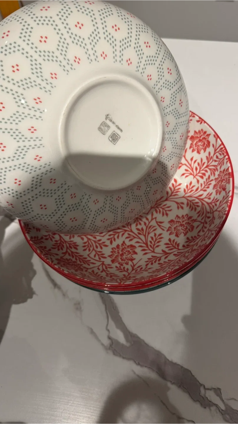 Set of 4 large pasta Bowls image indicator(3)