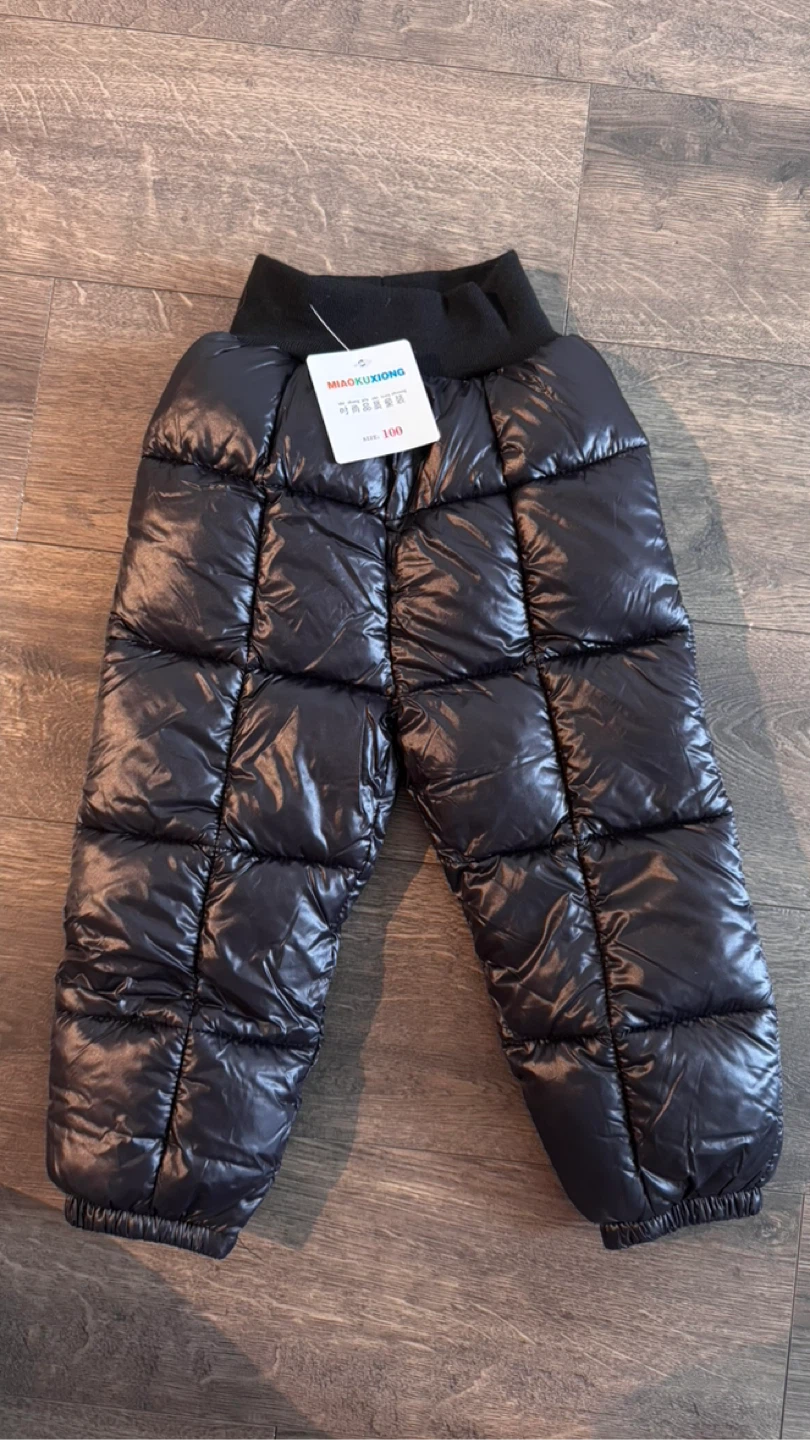 MIAOKUXIONG Kids' Black Puffer Set - Size 100(3-4 years) - photo 2