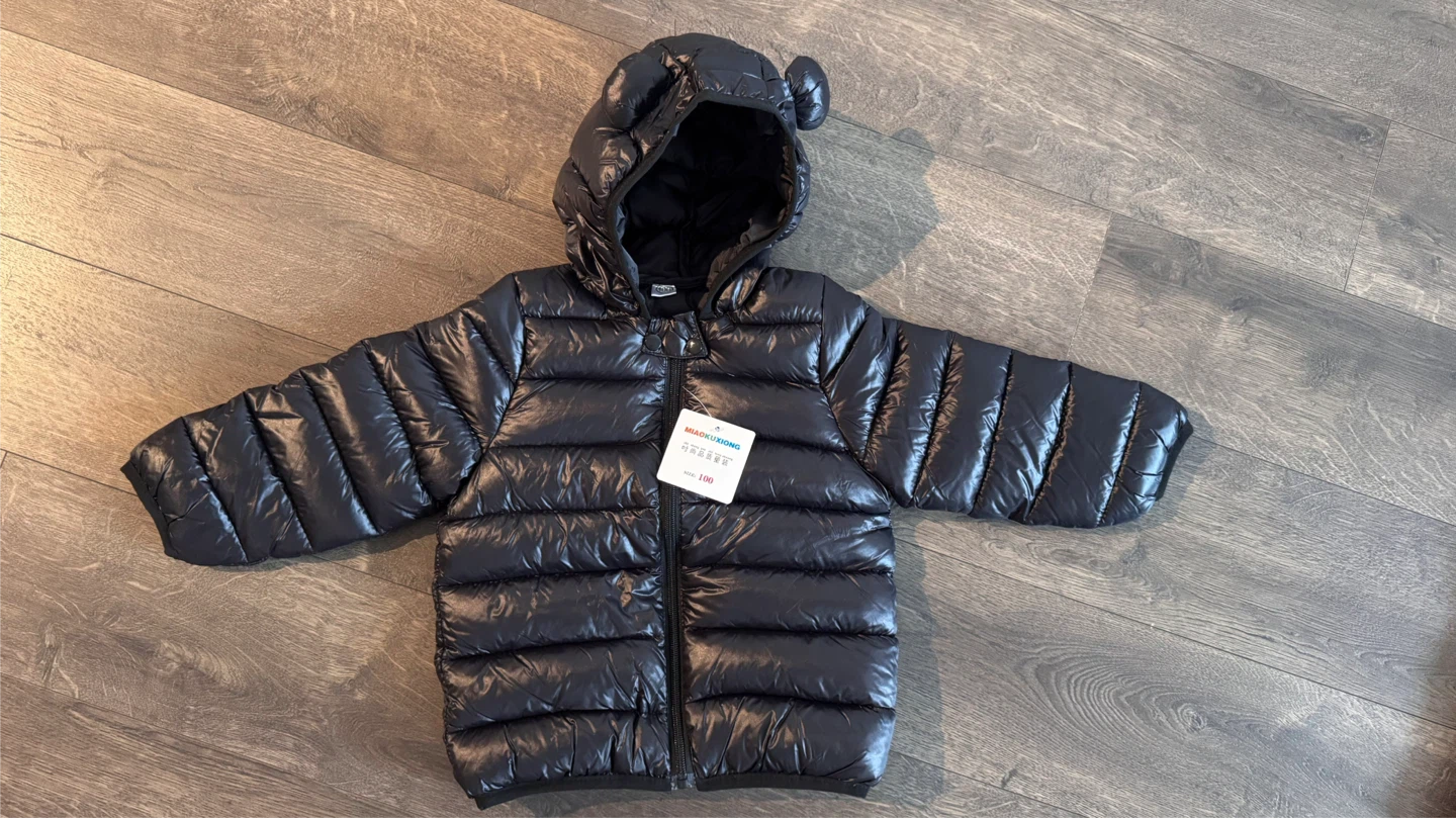 MIAOKUXIONG Kids' Black Puffer Set - Size 100(3-4 years) - photo 4