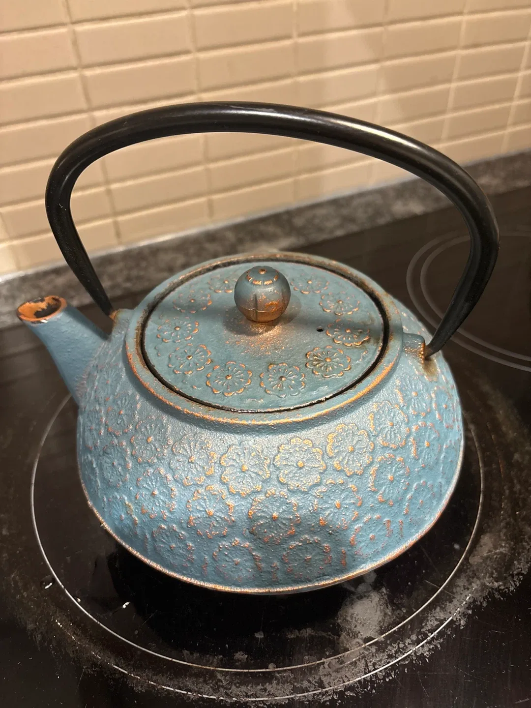 Blue Cast Iron Teapot image indicator(2)