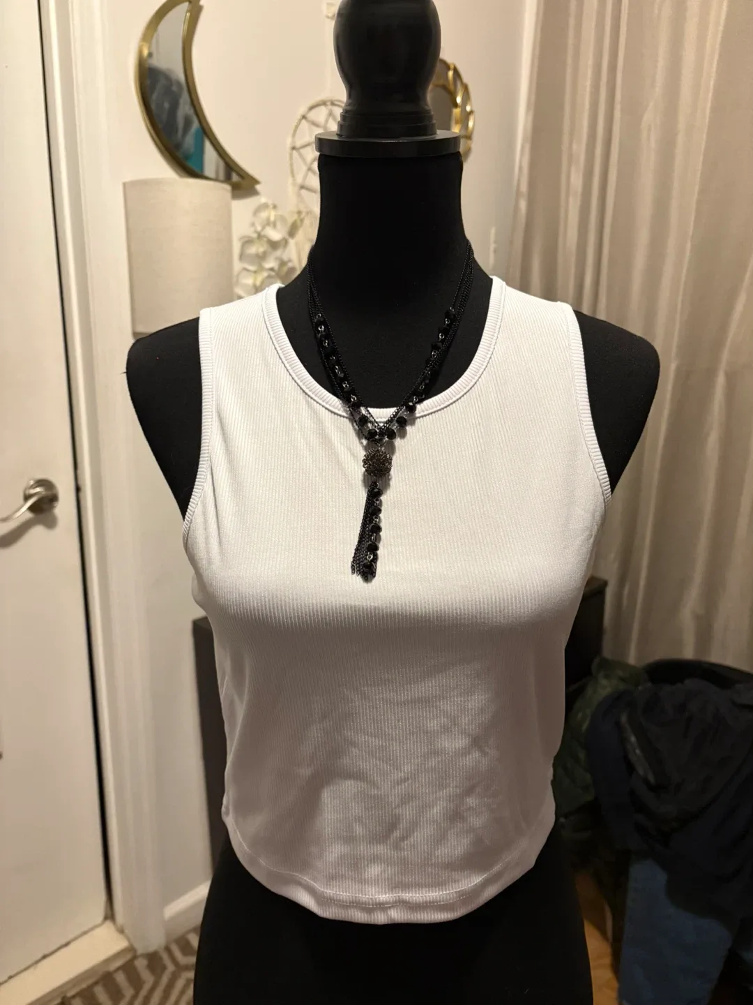 Shein White Tank Top - Size L