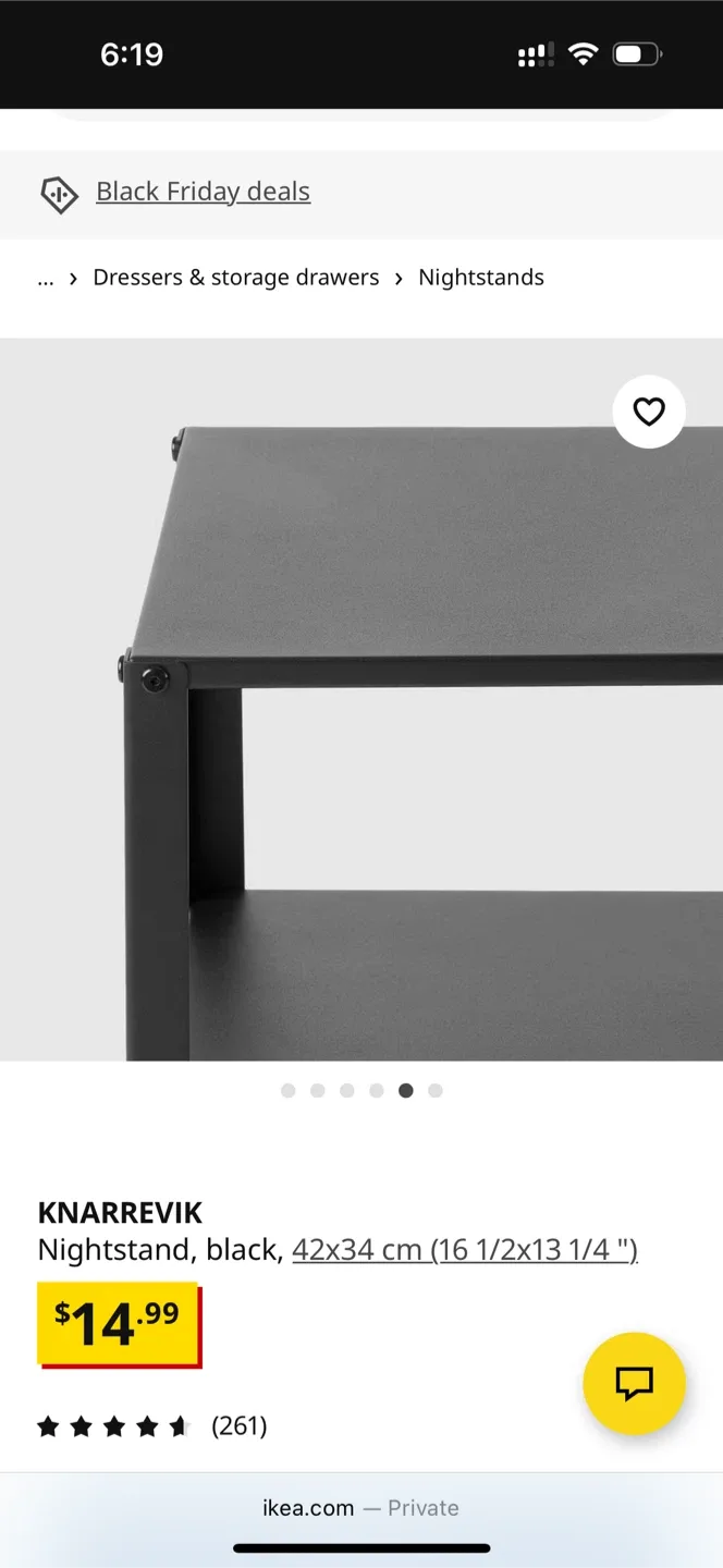 Black Side Table with Two Shelves each$10 image indicator(5)