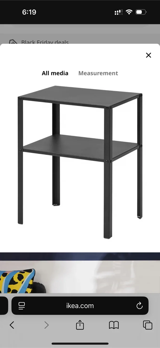 Black Side Table with Two Shelves each$10 image indicator(4)