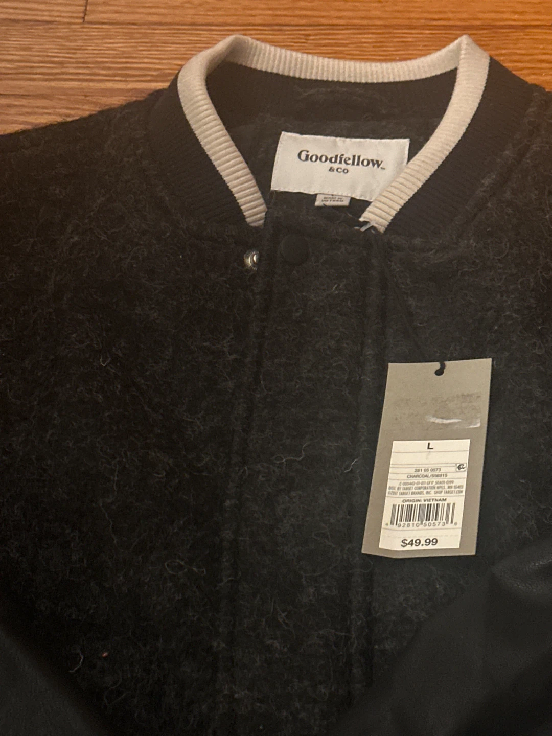 Goodfellow & Co. Black Varsity Jacket - Size L - photo 2