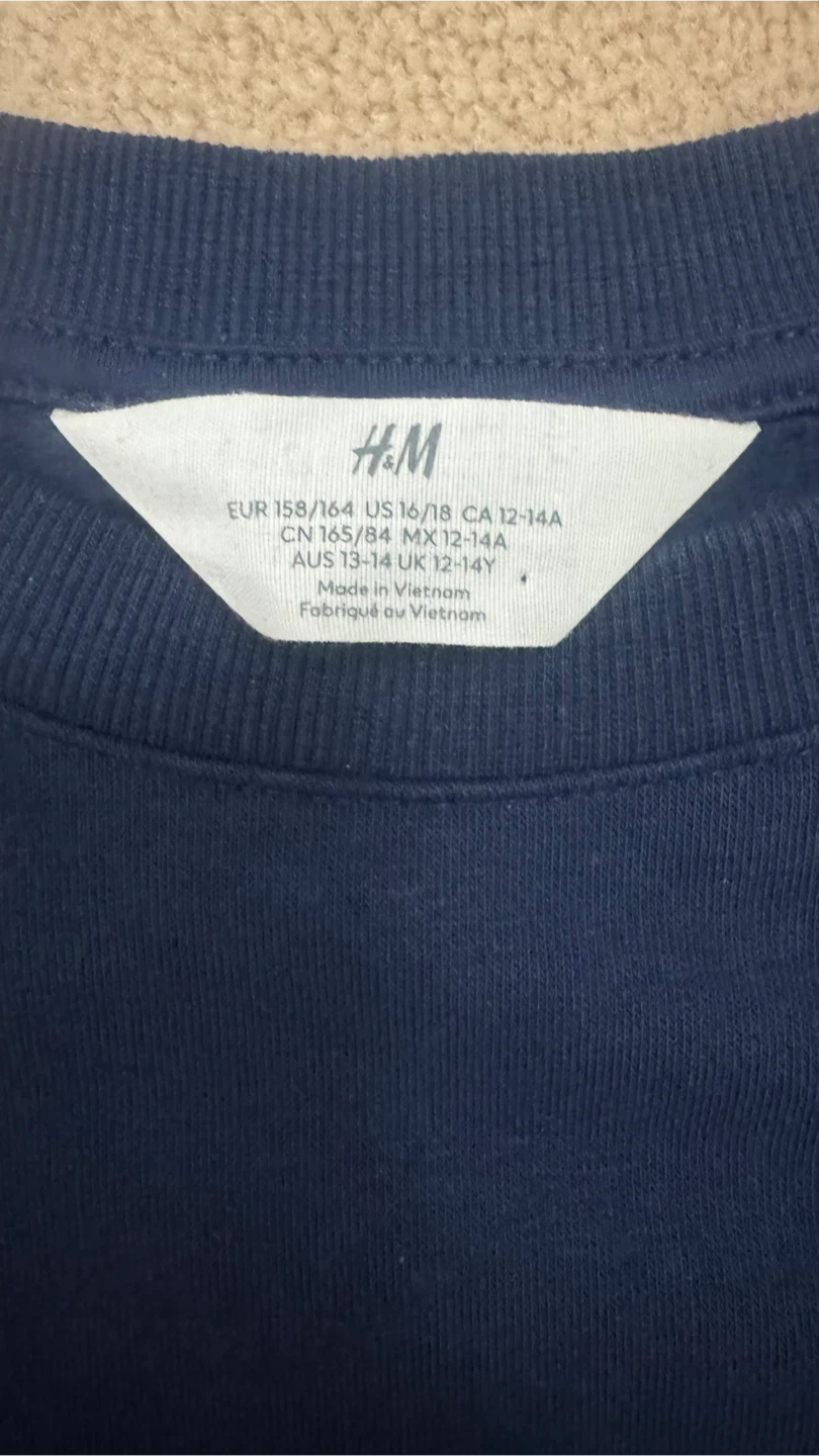 New H&M Navy Blue Sweatshirt Size 12-14 - photo 2