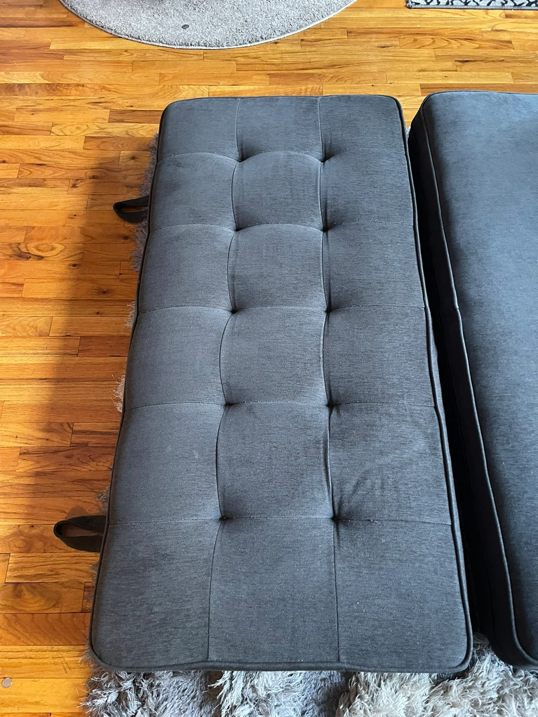 Gray Convertible Sleeper Sofa Bed - photo 3