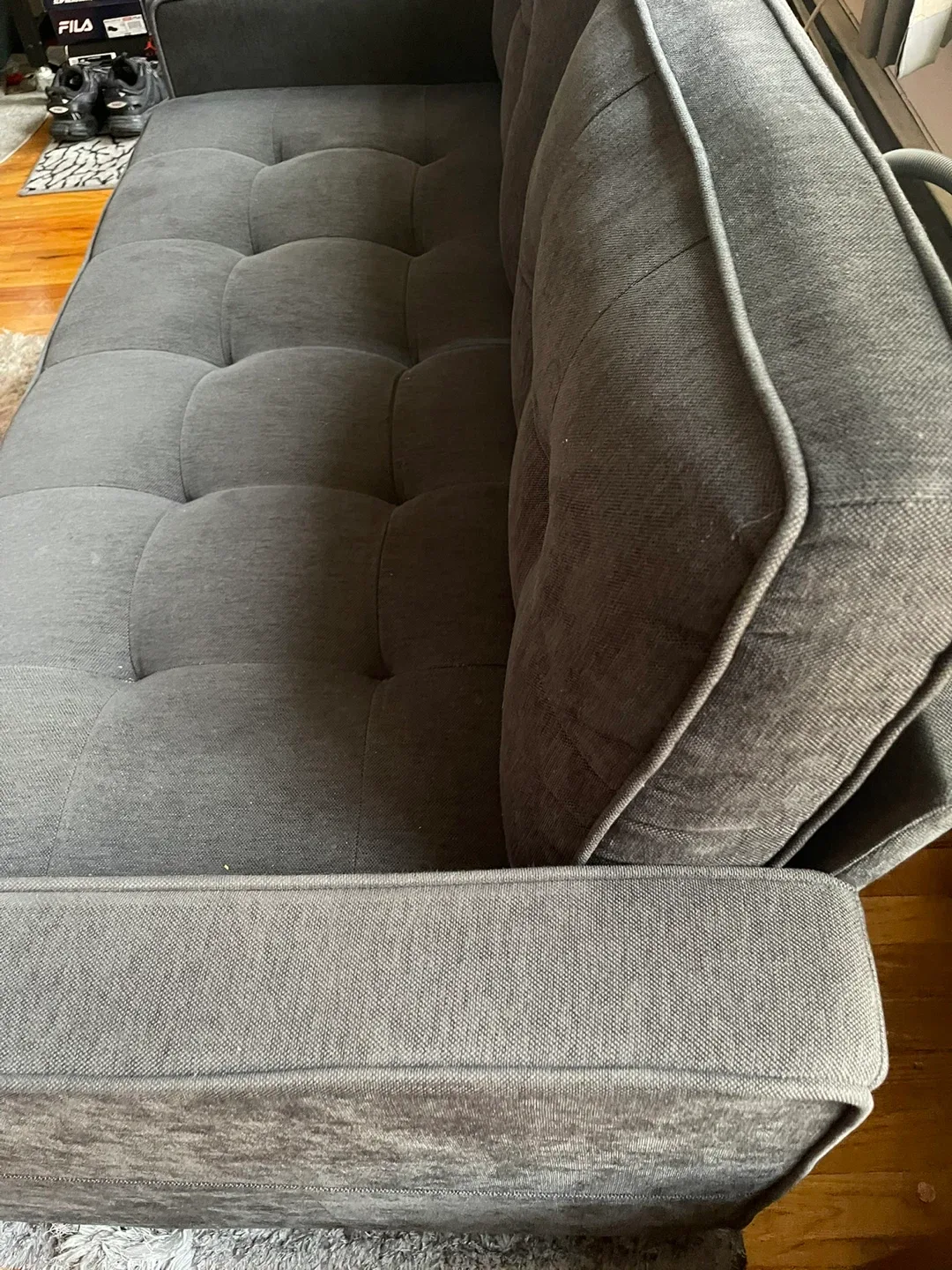 Gray Convertible Sleeper Sofa Bed image indicator(7)