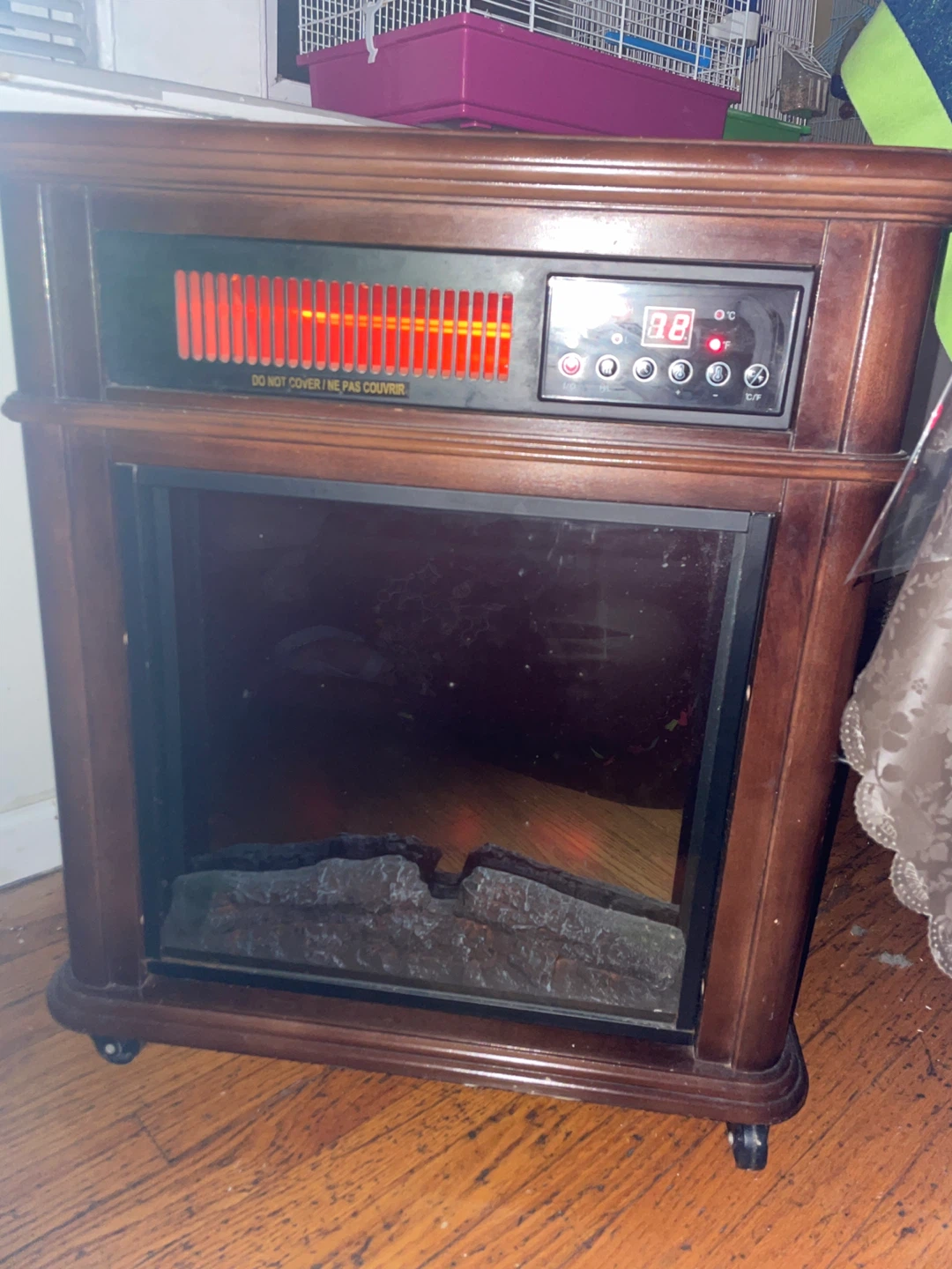 Brown Electric Fireplace - photo 4