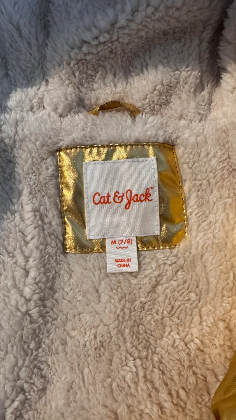 New Cat & Jack Gold Puffer Jacket - Size M (7/8) - photo 5