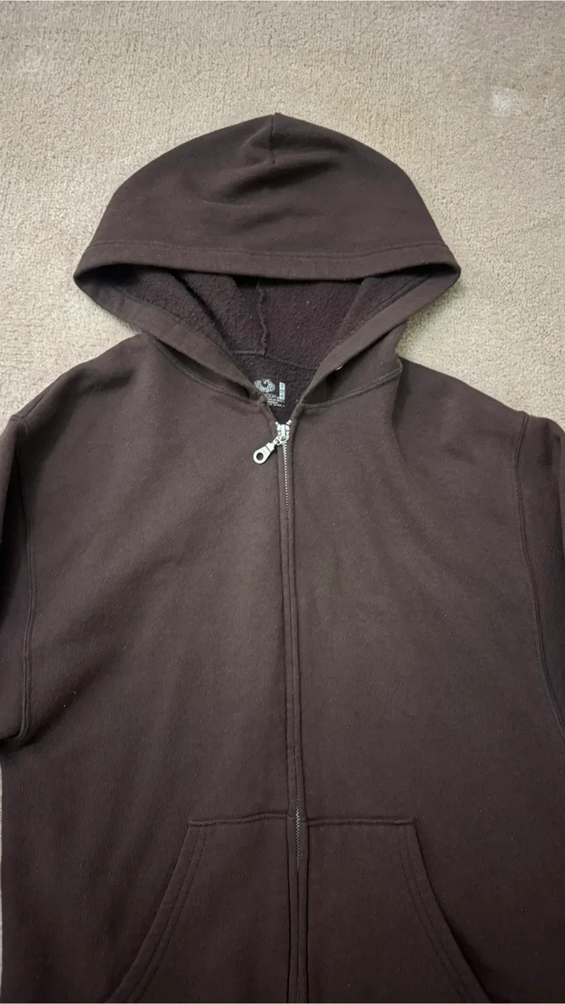 Fruit of the Loom Brown Zip-Up Hoodie - Size S image indicator(2)