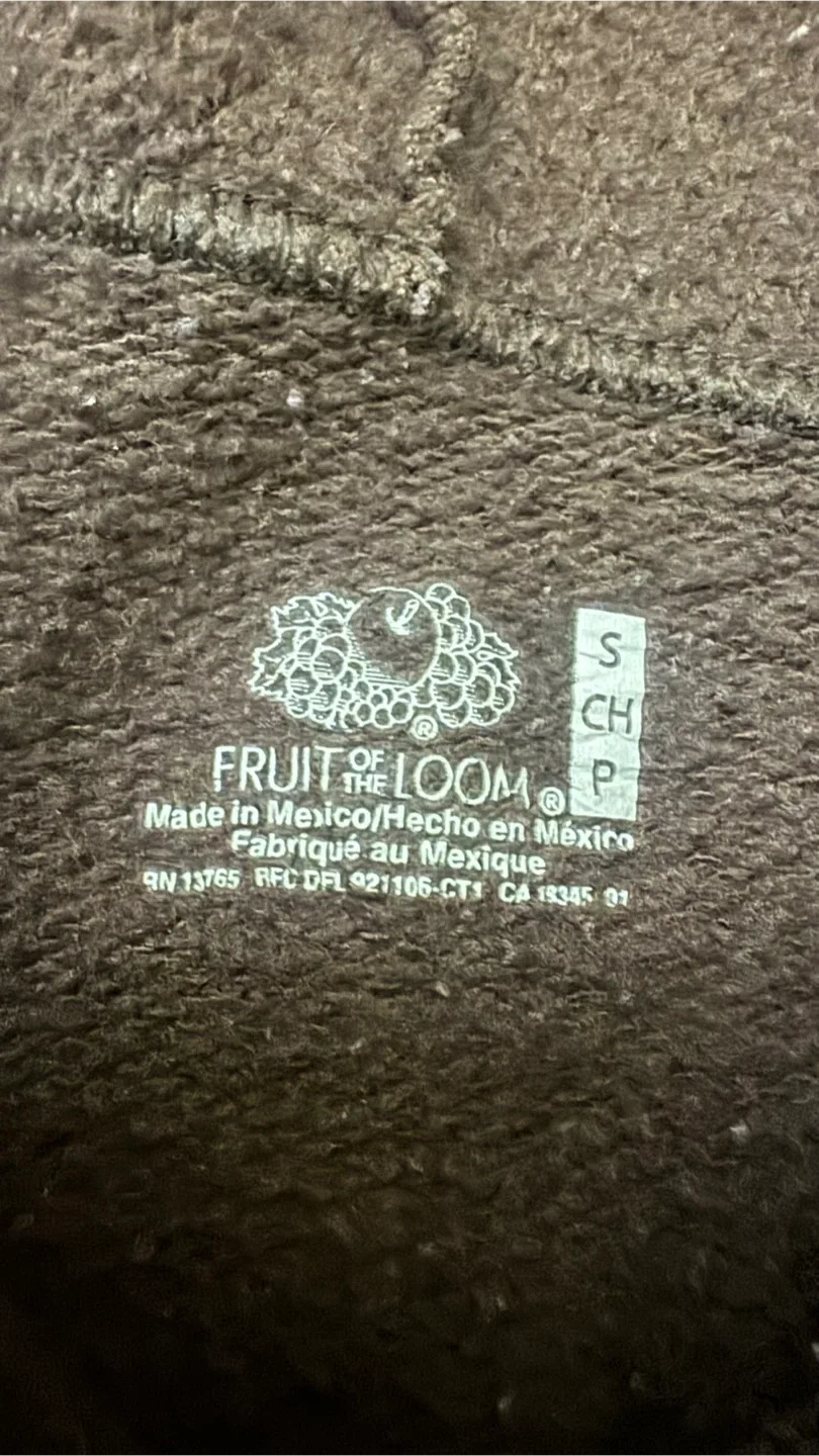 Fruit of the Loom Brown Zip-Up Hoodie - Size S image indicator(4)