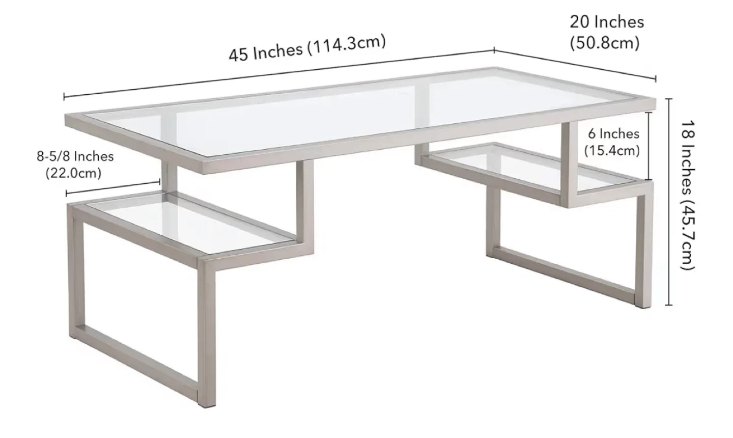 Modern Glass Top Coffee Table image indicator(6)